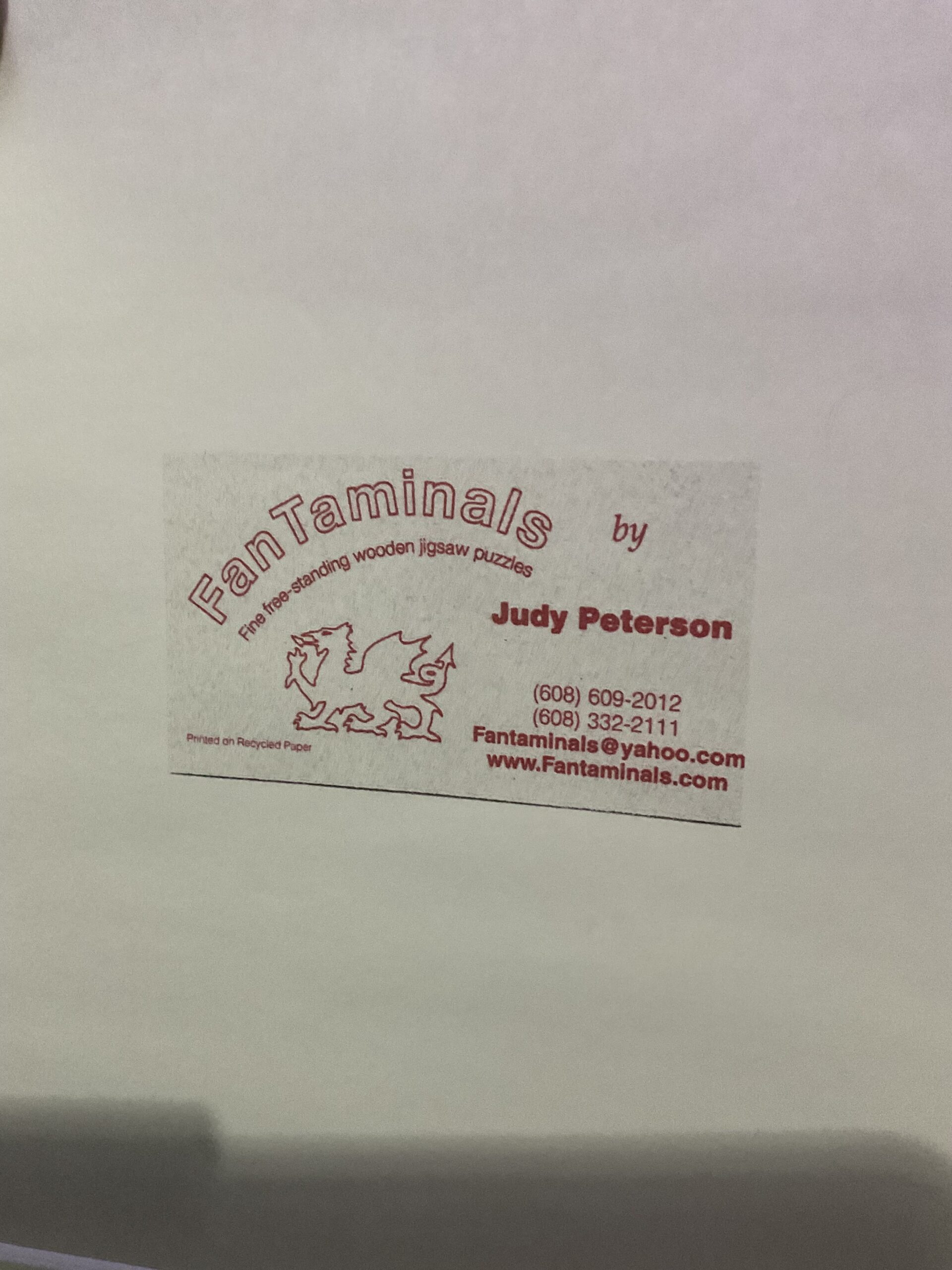 This is my business card. I have always used a line drawing of the Welsh dragon as a logo