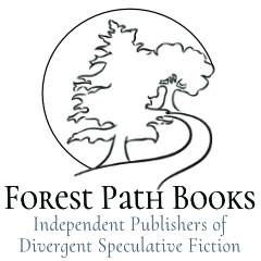 Forest Path Books logo, with trees and path