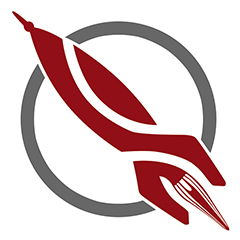 Locus magazine logo with a retro-style red rocket in a gray circle.