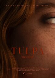 Tulpa poster Poster for Tulpa with a close-up of a woman's cheek and just visible eye without a pupil.