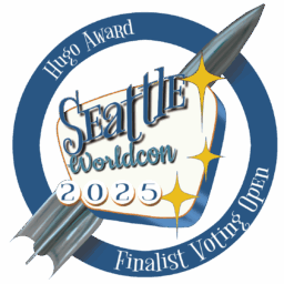 Seattle Worldcon 2025 logo with text that says Hugo Award Finalist Voting Open