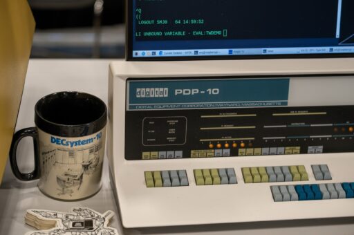 Older computer technology on display in the Exhibition Hall