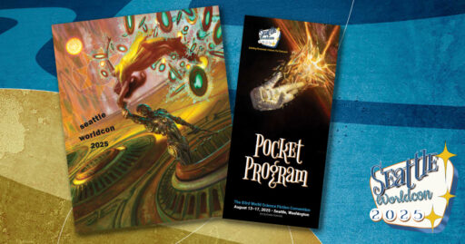 Covers of the program book and pocket program, both with art by Donato Giancola.