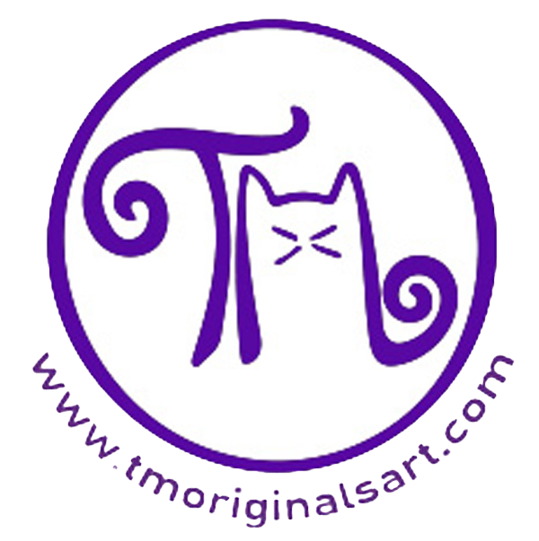 A stylized T and an M with cat ears and a curled tail inside a large O (or circle) with the website address under it.